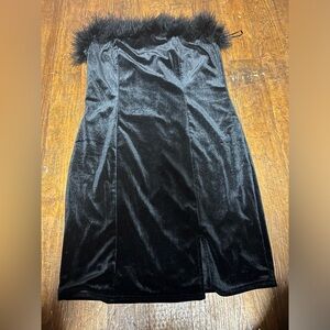 Strapless black dress